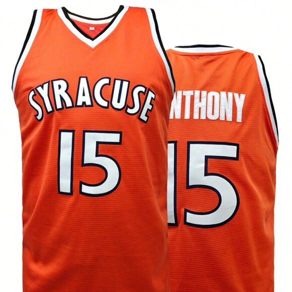 NEW Syracuse University Jersey Carmelo Anthony #15 Orange Large Unbranded - Picture 1 of 3